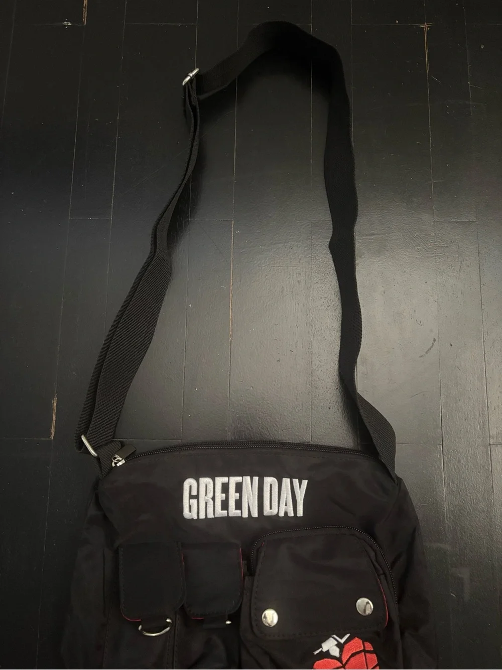 Vintage 2004 GREEN DAY American Idiot Era Messenger Bag Punk Rock Band Y2K